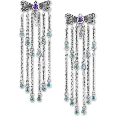 Samuel B. Dragonfly Chain Drop Earrings