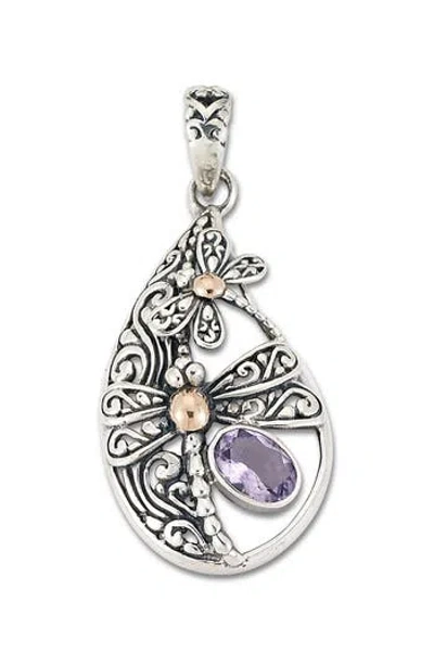 Samuel B. Dragonfly Pendant In Silver