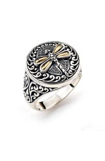 Samuel B. Dragonfly Ring In Metallic