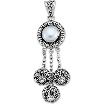 Samuel B. Dream Catcher Pendant In White