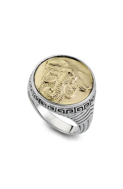 Samuel B. Elephant Signet Ring In Neutral