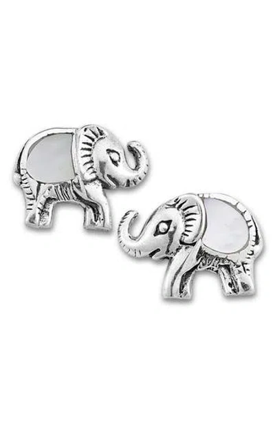 Samuel B. Elephant Stud Earrings In Metallic