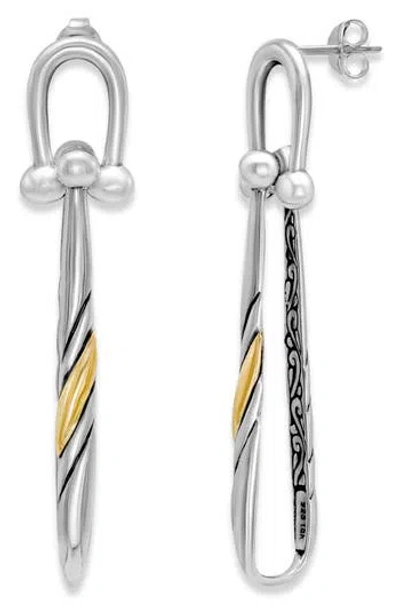 Samuel B. Elongated Drop Earrings In Silver And Gold