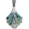 Samuel B. Fan Pendant In Blue/green