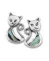 Samuel B. Fine Jewelry Silver Abalone Earrings In Multi