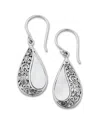 Samuel B. Fine Jewelry Silver Mother-of-pearl Earrings In Metallic