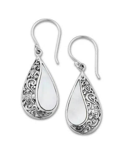 Samuel B. Fine Jewelry Silver Mother-of-pearl Earrings In Metallic