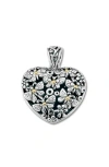 Samuel B. Floral Heart Pendant In Multi