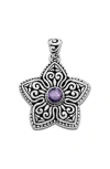 Samuel B. Flower Pendant In Purple