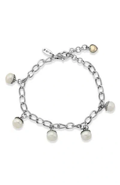 Samuel B. Freshwater Pearl Charm Bracelet In White