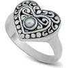 Samuel B. Freshwater Pearl Heart Ring In White