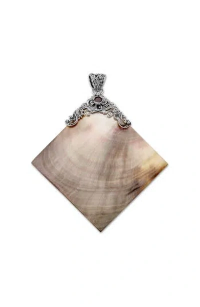 Samuel B. Garnet & Grey Mother-of-pearl Pendant