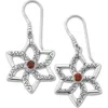Samuel B. Garnet Flower Drop Earrings