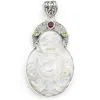 Samuel B. Garnet, Peridot & Mother-of-pearl Buddha Pendant