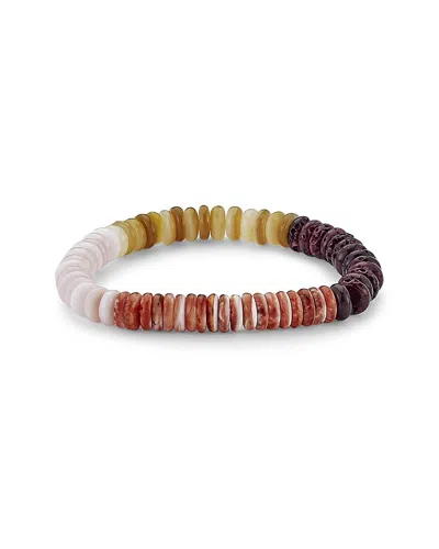 Samuel B. Gemstone & Pearl Stretch Bracelet In Brown