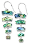 Samuel B. Graduated Abalone Drop Earrings In Brown