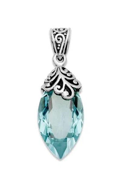 SAMUEL B. SAMUEL B. GREEN QUARTZ MARQUISE PENDANT
