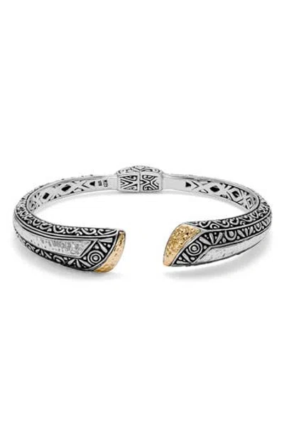 Samuel B. Hammered Bangle Bracelet In Silver And Gold