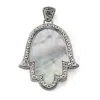 Samuel B. Hamsa Hand Pendant In Metallic