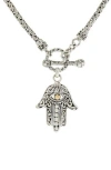 Samuel B. Hamsa Pendant Toggle Necklace In Multi