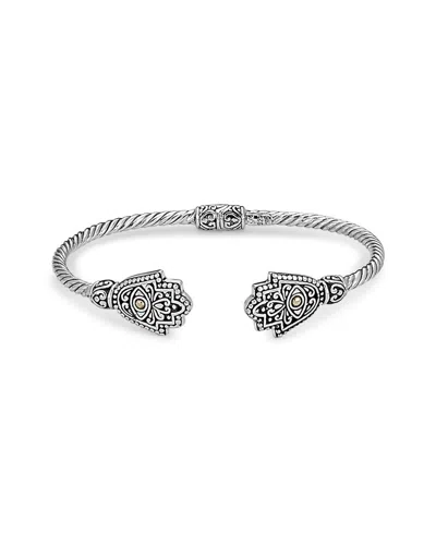 Samuel B. Jewelry 18k & Sterling Silver Twisted Cable Bangle Bracelet