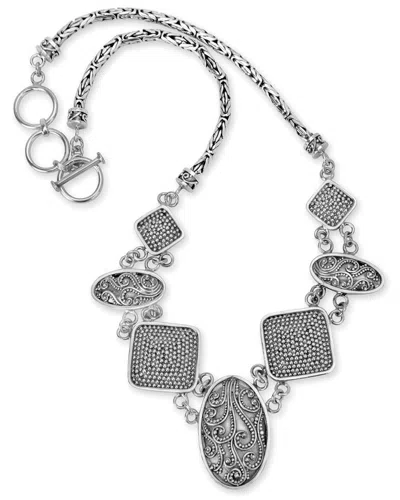 Samuel B. Jewelry Silver Filigree Necklace In Metallic
