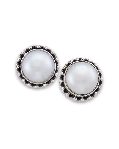 Samuel B. Jewelry Sterling Silver 7mm Pearl Studs
