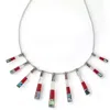 Samuel B. Jewels Of The Sea Sterling Silver Frontal Necklace In Red