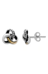 Samuel B. Knot Stud Earrings In Silver And Gold