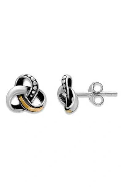 Samuel B. Knot Stud Earrings In Silver And Gold
