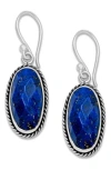 Samuel B. Silver 13.10 Ct. Tw. Lapis Earrings In Blue