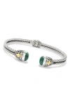 Samuel B. Malachite Bangle In Metallic