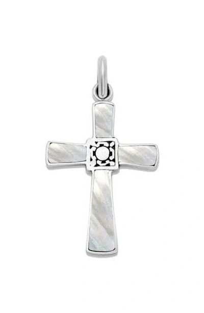 Samuel B. Mother-of-pearl Cross Pendant In White