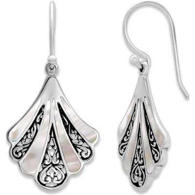 Samuel B. Mother-of-pearl Fan Drop Earrings In Metallic