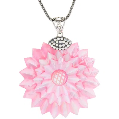 Samuel B. Mother Of Pearl Flower Pendant Necklace In Pink