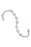 Samuel B. Mother-of-pearl Flower Two-tone Chain Bracelet