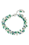 Samuel B. Multi Stone Beaded Bracelet In Aqua Multi