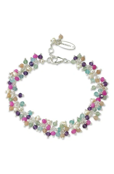Samuel B. Multi Stone Beaded Bracelet In Pink Multi