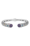 Samuel B. Multi Stone Scattered Bangle Bracelet In Silver Multi