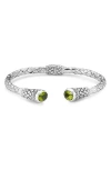Samuel B. Oval Bangle Bracelet In Green