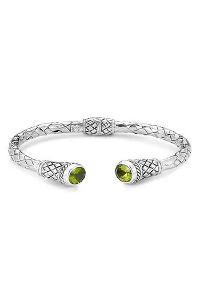 Samuel B. Oval Bangle Bracelet In Green