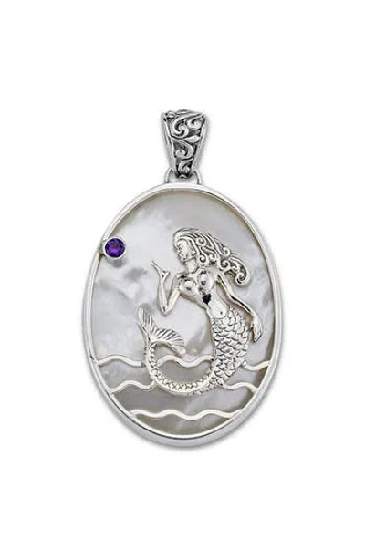 Samuel B. Oval Mermaid Pendant In Metallic