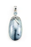Samuel B. Oval Shell Pendant In Green