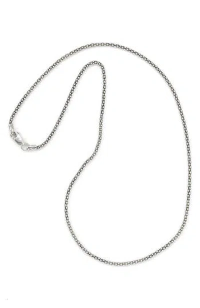Samuel B. Oxidized Popcorn Chain In Silver