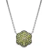 Samuel B. Pavé Peridot Clover Pendant Necklace In Green