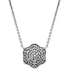 Samuel B. Pavé White Topaz Clover Pendant Necklace In Metallic