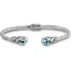 Samuel B. Pear Blue Topaz Bangle Bracelet