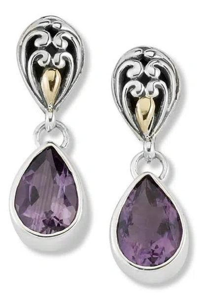 Samuel B. Pear Drop Earrings In Purple
