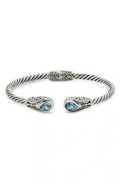 SAMUEL B. SAMUEL B. PEAR SHAPE STONE BANGLE BRACELET