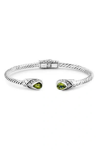 SAMUEL B. SAMUEL B. PEAR SHAPE STONE BANGLE BRACELET